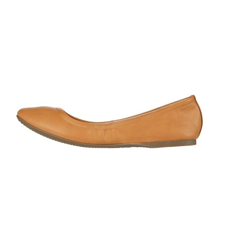 Rohb Corsica Ballerina Flats Ballet Cognac Shoes X - Picture 3 of 3